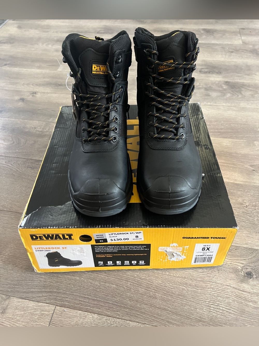 DeWalt Little Rock Steel Toe Boots Size 8X New